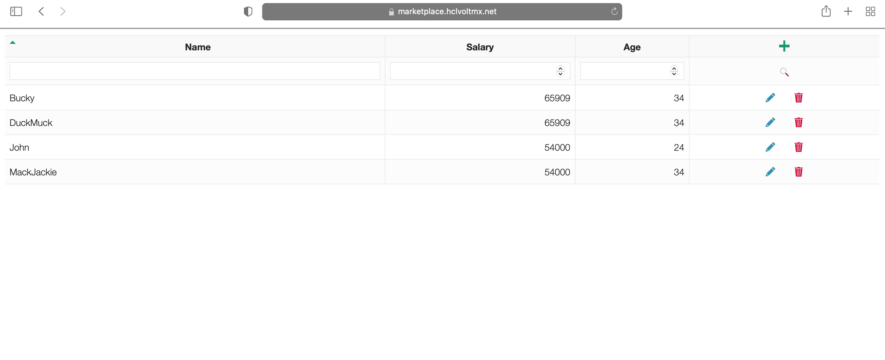 JsGrid - Screen-Thumbnail