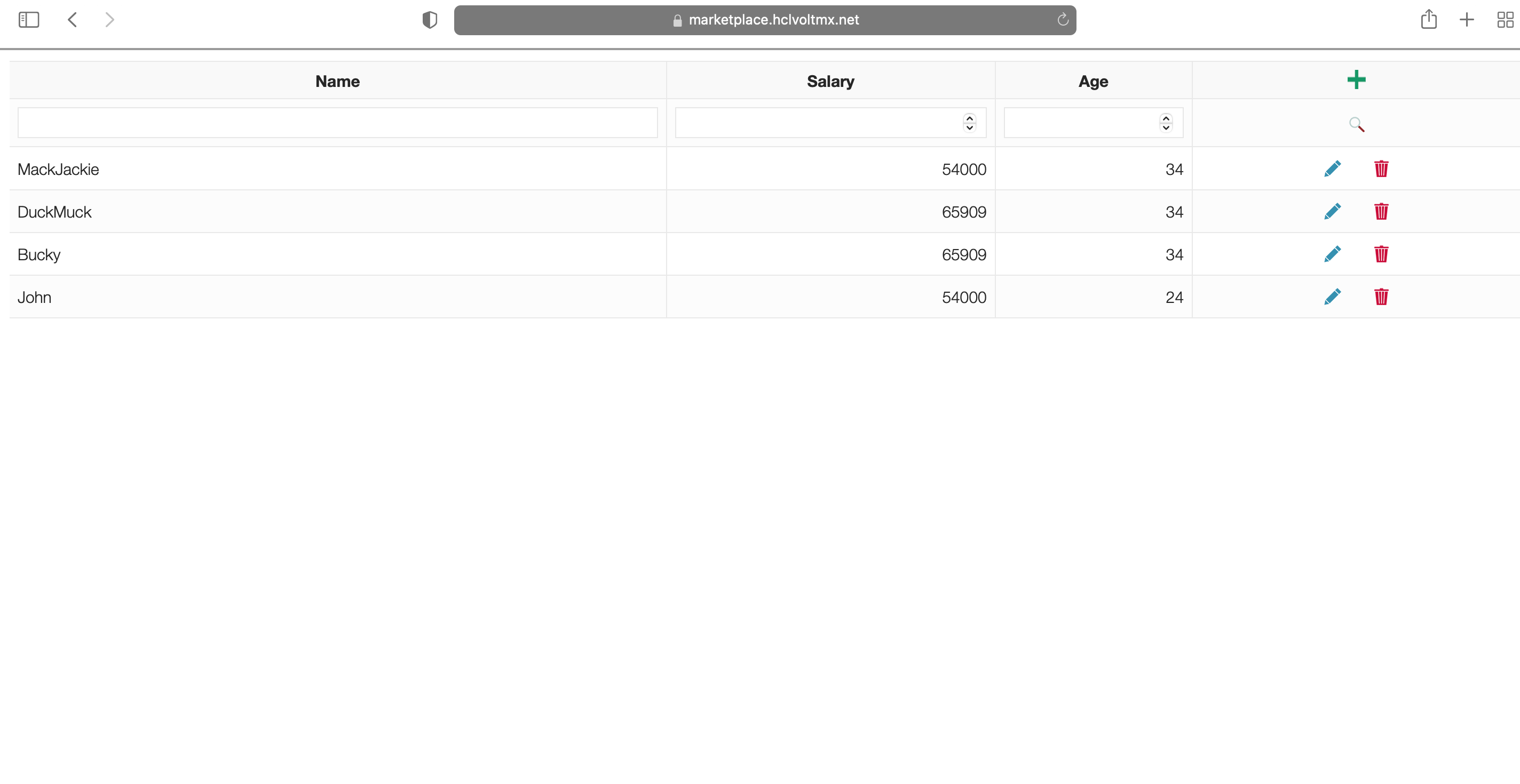 JsGrid - Screen-Thumbnail