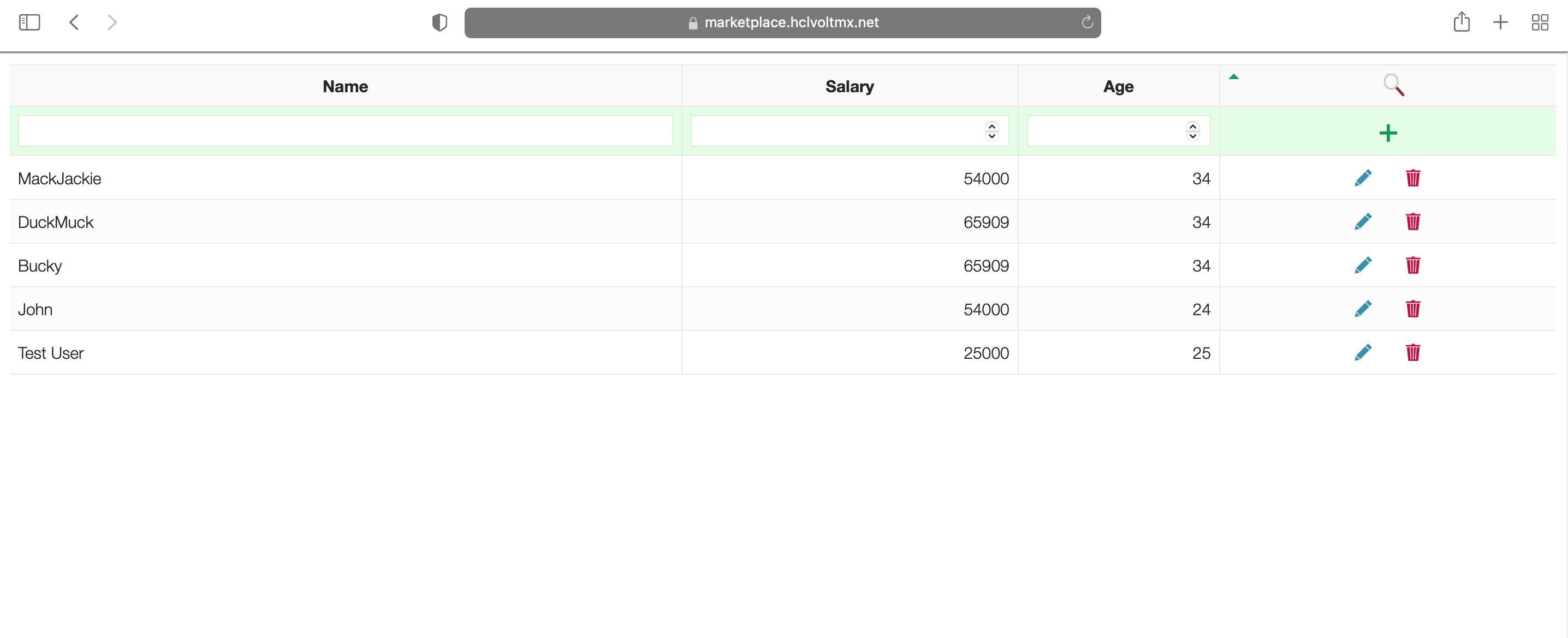 JsGrid - Screen-Thumbnail