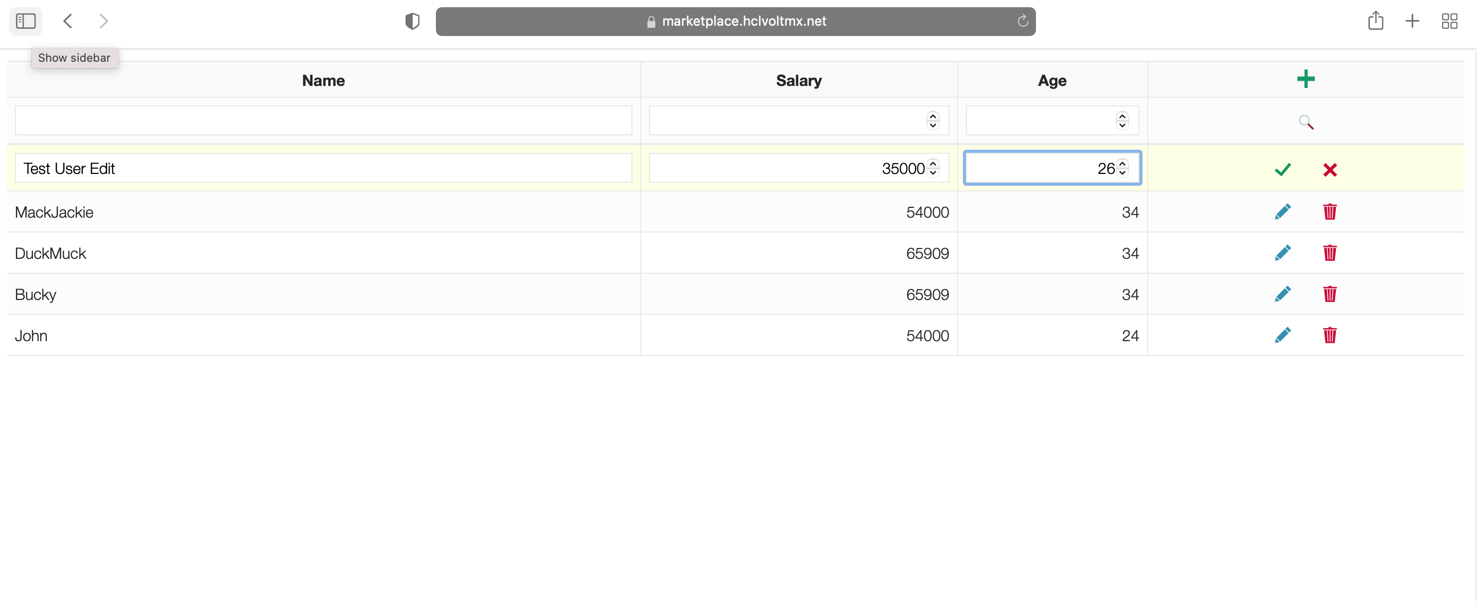 JsGrid - Screen-Thumbnail