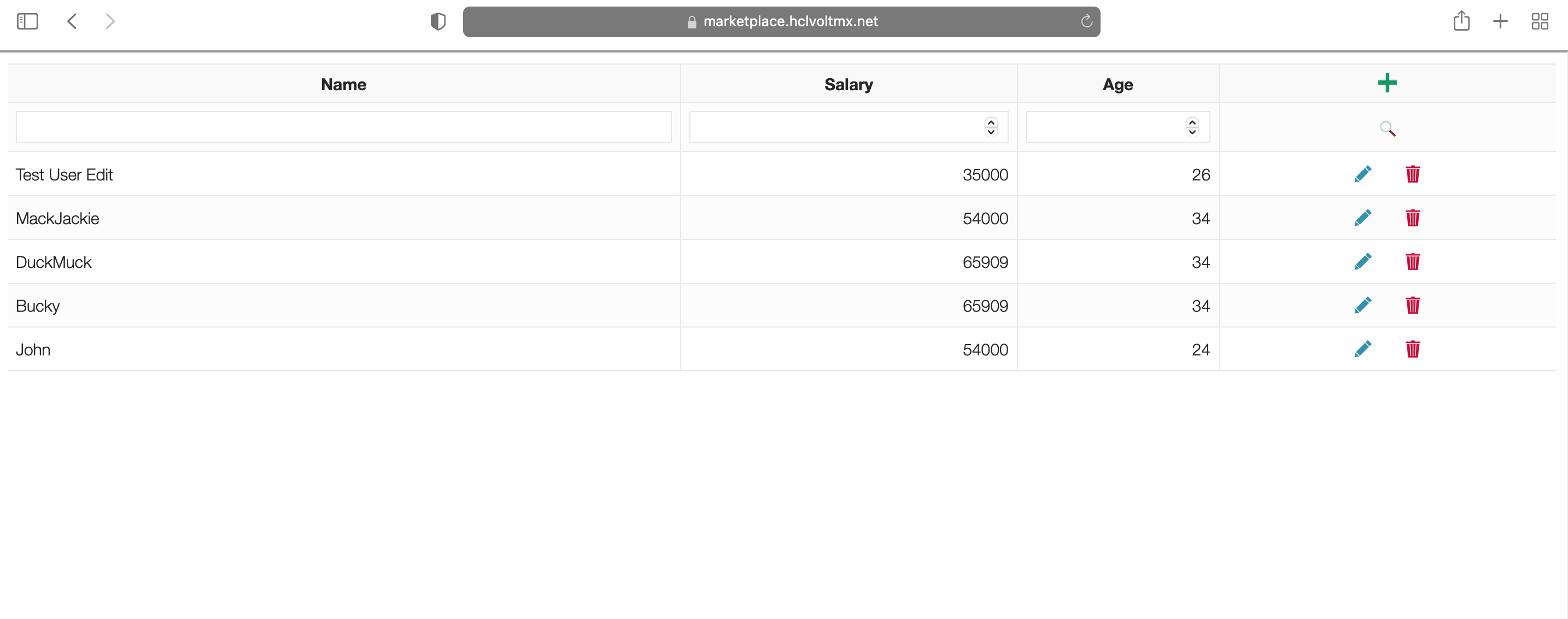 JsGrid - Screen-Thumbnail