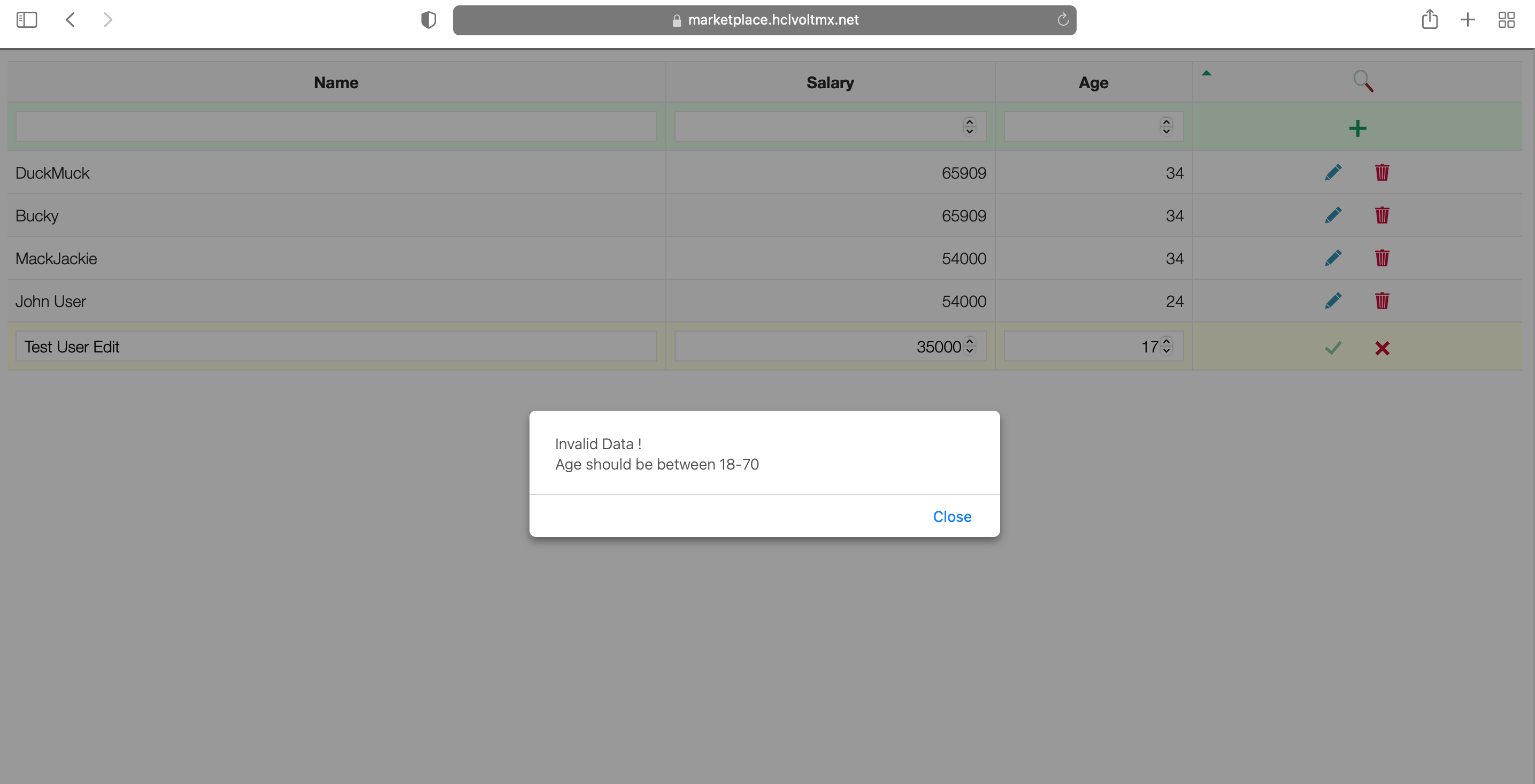 JsGrid - Screen-Thumbnail