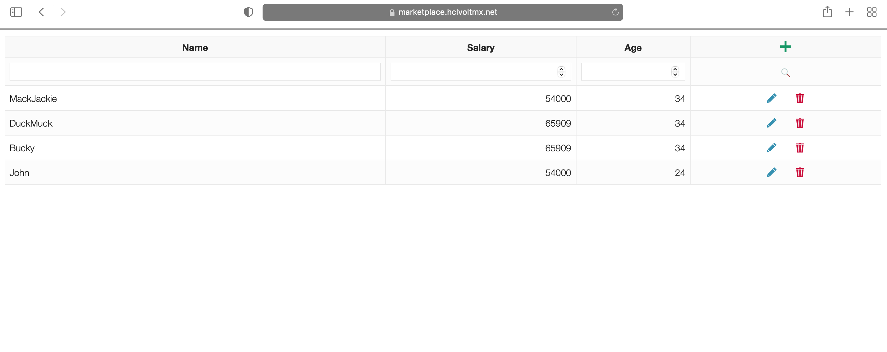 JsGrid - Screen-Thumbnail